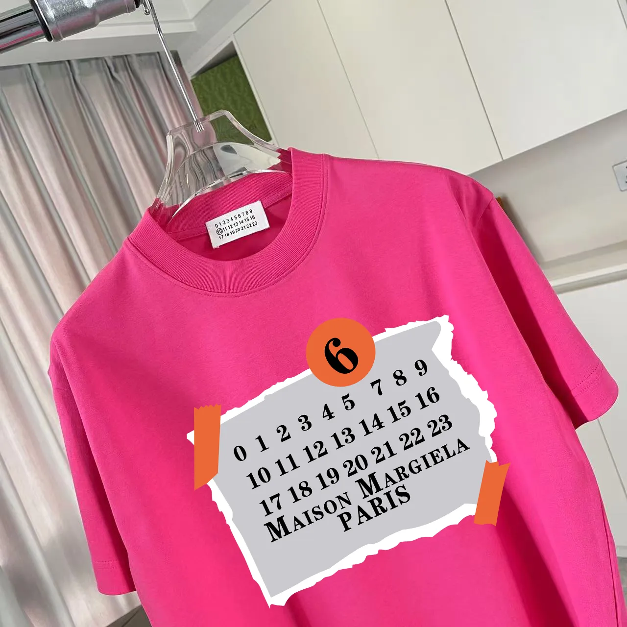 MM 6 2025 New Arrival logo 300g t Same Style Size：S M L XL XXL ：Black White Pink Red